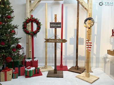 Bộ trụ gỗ kèm đế rời cao tới 2m (2 size - nhiều màu) TRUGO-01